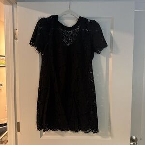 Generation Love Black Lace Mini Dress